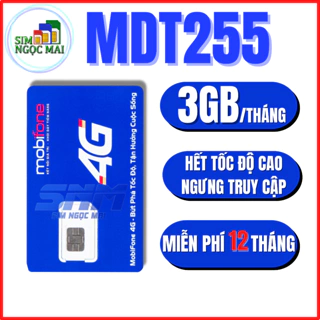 SIM 4G MOBIFONE 12MTD50 - 12mtd150 - MDT350 - MDT255 - Maxdata Trọn Gói 12 Tháng - Sim Ngọc Mai