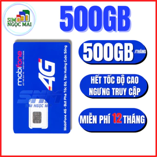 SIM 4G MOBIFONE 12MTD150 - MDT250A - MDT350 - MDT255 - Miễn Phí 500Gb - Sim Ngọc Mai
