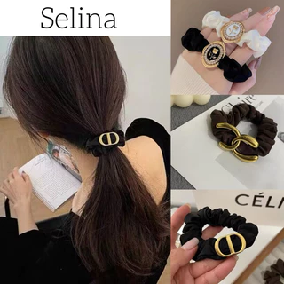 Dây buộc tóc scrunchies phong cách vintage, nhiều mẫu xinh xắn thanh lịch, chun buộc tóc lụa Selina