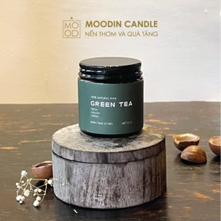 Nến Thơm TRÀ XANH (Green Tea Fragrance) - nến thơm, sáp thơm handmade Moodin Candle hũ thủỷ tinh 3Oz