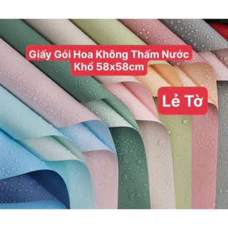 [ MUA TỐI THIỂU 5 TỜ ][ 58x58 Cm] Giấy Gói Hoa 2 Mặt 2 Màu Không Thấm Nước