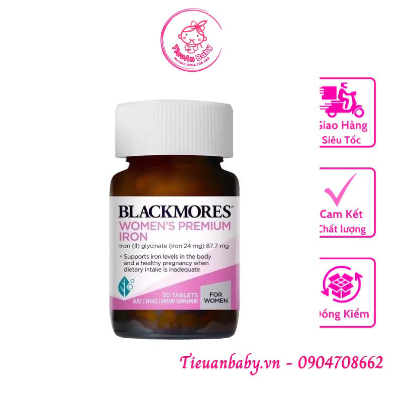 [Tem chemist]Blackmores Pregnancy Iron - Viên sắt cho bà bầu