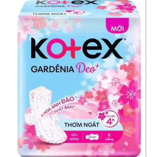 HCM - 1 Gói Băng Vệ Sinh Kotex Hoa Anh Đào Gardenia Deo+ 23cm Siêu Mỏng Cánh Siêu Khử Mùi (8 miếng) - HSD luôn mới