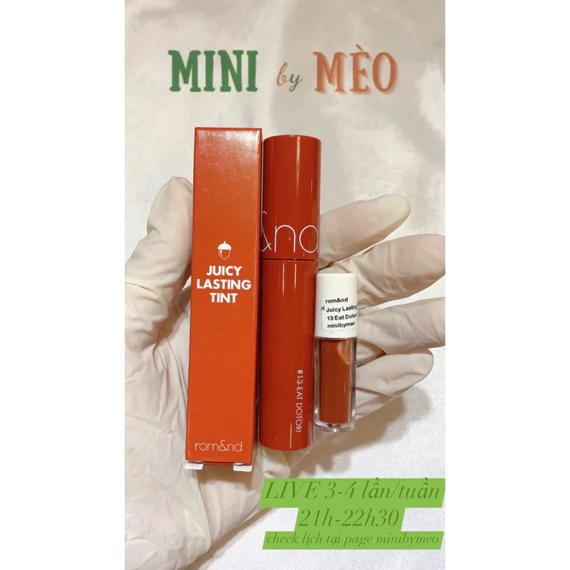 [SON MINI] [MÀU 18-29] Son bóng Romand Juicy Lasting Tint minibymeo