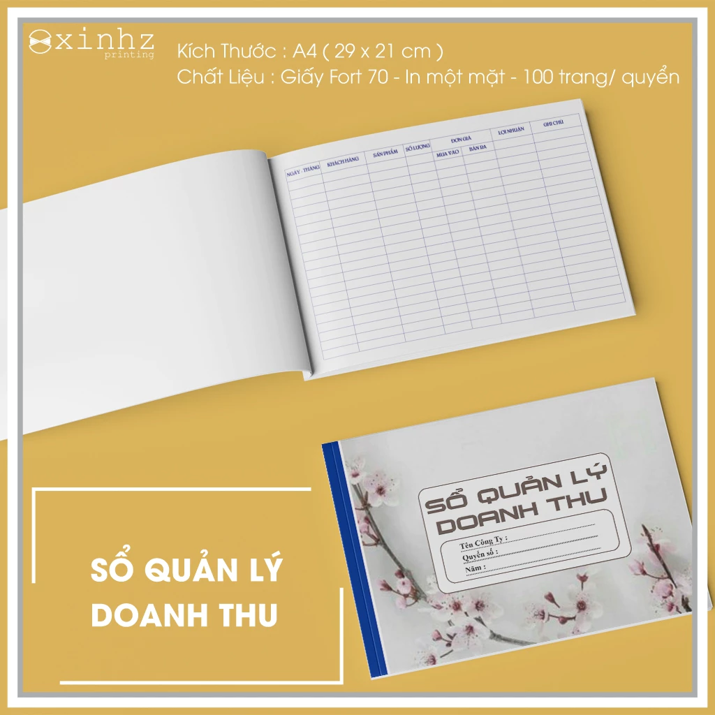 SỔ QUẢN LÝ DOANH THU