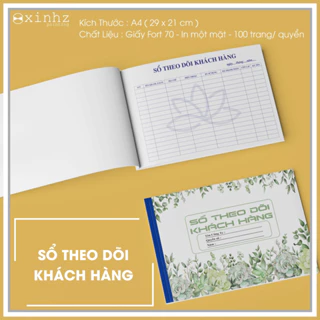 SỔ THEO DÕI KHÁCH HÀNG - IN MÀU 1 MẶT - 100  TỜ / QUYỂN