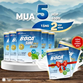 Mua 5 Tặng 2 Lon 650G, Bocasure 650G - Thành Phần Nguồn Sữa Non Colostrum Cùng Polycan Và Dưỡng Chất NMN Ưu Việt