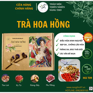 SET HỘP 30 gói TRÀ HOA HỒNG , hộp quà tặng thảo mộc dưỡng nhan , đẹp da , dưỡng dáng T09