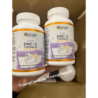 Viên nhai Orange Naturals Kids Zinc + C Chewables 90 viên cho bé