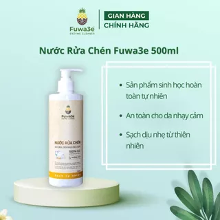 Nước rửa bát Fuwa3e organic Enzyme sinh học khử mùi, an toàn cho da nhạy cảm 500ml