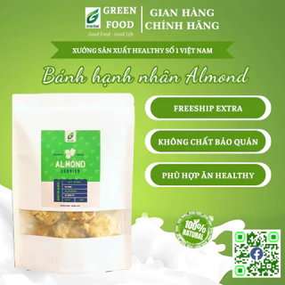 Bánh Hạnh Nhân 𝗔𝗹𝗺𝗼𝗻𝗱 Cookie Greenfood-Bánh ăn kiêng giảm cân KHÔNG ĐƯỜNG- Bánh Hạt Ngũ Cốc Giảm Cân