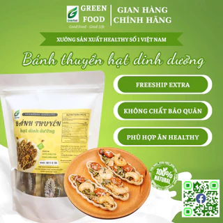 Bánh Thuyền Mix Siêu Hạt Dinh Dưỡng Healthy Thương Hiệu GreenFood-Đế Mỏng Giòn- Bánh Hạt Ngũ Cốc Giảm Cân