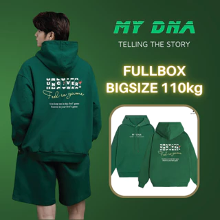 Áo hoodie local brand có bigsize 110kg cặp đôi nam nữ unisex form dáng rộng nỉ bông đẹp dày mũ to 2 lớp mùa đông MY DNA