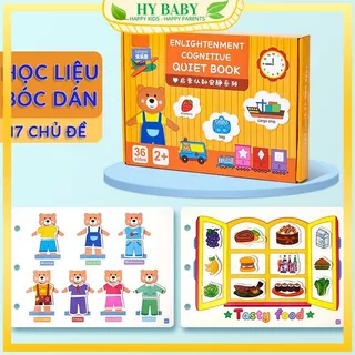 Đồ Chơi Bóc Dán Montessori Thông Minh Cho Bé 17 Chủ Đề Cho Bé