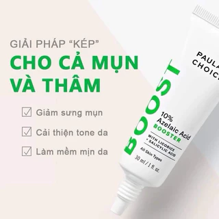 ( Sẵn hàng- date 12.25)Gel Giảm Mụn, Giảm Sưng Tấy Mụn, Sáng Da Paula's Choice 10% Azelaic Acid Booster 30ml