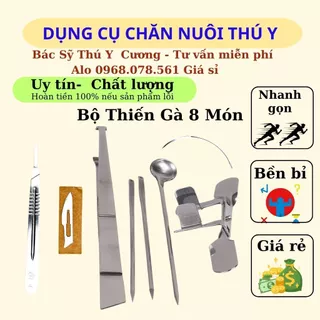 BỘ DỤNG CỤ THIẾN GÀ 8 MÓN ĐẦY ĐỦ NHẤT