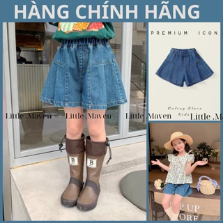 Quần short jeans bé gái Little maven Quần đùi jeans bé gái K3134657