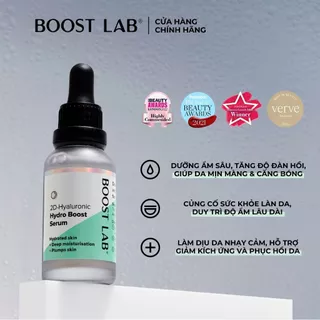 Tinh Chất HA B5 Phục Hồi, Cấp Ẩm Chuyên Sâu và Căng Bóng Làn Da | BOOST LAB 2D-Hyaluronic Hydro Boost Serum