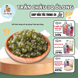 [2KG LOẠI 1] Trân châu 3Q tiết kiệm dai giòn hạt to ăn liền không chất bảo quản, set nguyên liệu trà sữa 500g-1000g