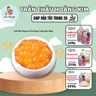 Trân châu hoàng kim cao cấp loại ngon - nguyên liệu làm trà sữa GIAN BẾP NHỎ ORINO (500G-1000G)