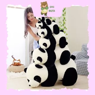 Gấu Bông Gối Ôm Gấu Trúc Panda Dễ Thương Đáng Yêu - Vải Misino Cao Cấp NUTA