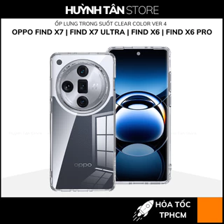 Ốp lưng oppo find x7 ultra find x6 x5 pro chống sốc CLEAR COLOR VER 4 trong suốt bảo vệ camera huỳnh tân store