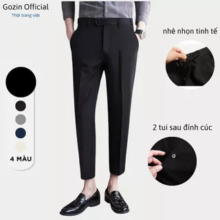 Quần tây nam Gozin Official, quần tây nam lưng cao dáng baggy vải co giãn nhẹ ống côn cao cấp -JA34