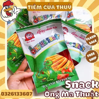 10 Gói Ống Ma Thuật Snack Hình Chiên Giòn, snack bim bim, đồ ăn vặt, ăn vặt tuổi thơ cổng trường