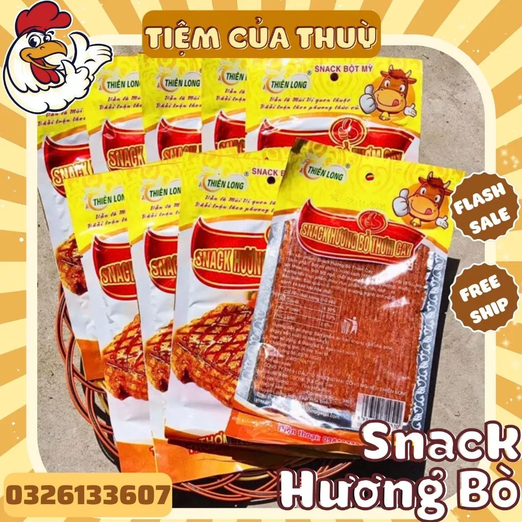 2 Gói Bò Thơm Cay Bò Miếng To HOT Đồ ăn vặt Hằng Đại, đồ ăn vặt tuổi thơ cổng trường