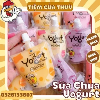 Túi Nước Sữa Chua Trái Cây Yogurt 4 Vị, Sữa Chua Uống Giải Nhiệt, đồ ăn vặt, Bà Tuyết Diamond