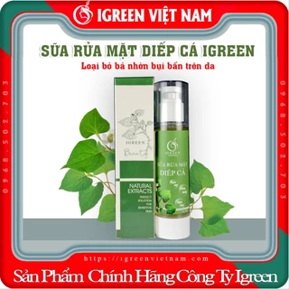 (1) Sữa rửa mặt diếp cá Igreen thành phần thiên nhiên giảm mụn, giảm thâm, sạch khuẩn bã nhờn