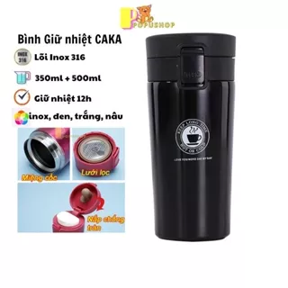 Cốc giữ nhiệt 380ml và 500ml Caka inox 304 nắp bật giữ nhiệt 12h, ly giữ nhiệt caka 380ml, bình giữ nhiệt loại nhỏ.