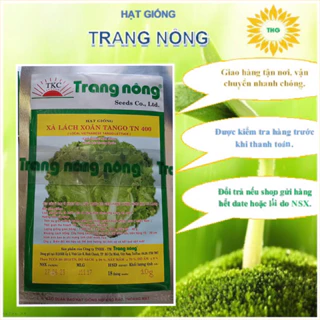 10gr Hạt giống xà lách xoăn xanh giòn ngọt Trang Nông