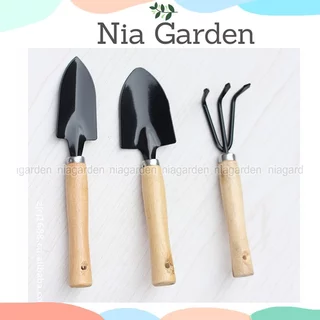 Bộ dụng cụ làm vườn 3 món trồng cây cảnh sen đá bonsai tiểu cảnh Nia Garden N6