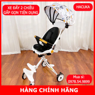 Xe đẩy gấp gọn cho bé đi du lịch, Xe đẩy 2 chiều cho bé M8 kèm mái che tiện dụng