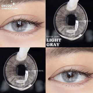 1 Cặp Lens kính áp tròng Light Gray - lens xám tây không viền cá tính 14.00mm độ cận 0 - 7 độ ( tặng kèm khay gương )