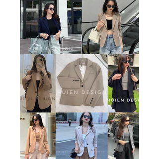 Áo blazer nữ 2 lớp dáng lỡ tay dài Huien Design thời trang công sở trẻ trung form Hàn Quốc màu sắc