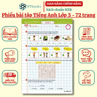 SÁCH - Phiếu bài tập cuối tuấn môn tiếng anh lớp 3 (biên soạn theo chương trình gdpt mới)