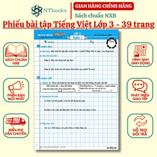 Sách Phiếu Bài Tập Cuối Tuần Tiếng Việt - Lớp 3