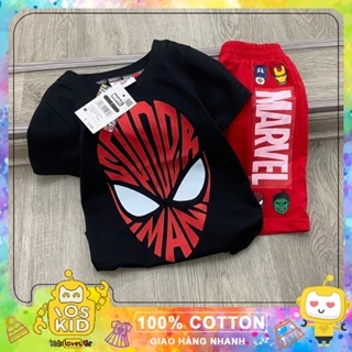 Set bộ Mar.vel Spiderman đen dư xịn cho bé trai size từ 14-40 cân