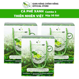 Combo 3 Hộp 30 Gói  Cà Phê Xanh Thiên Nhiên Việt