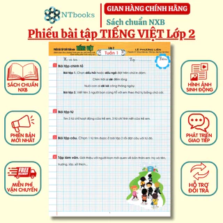 Sách - Phiếu Bài Tập Cuối Tuần Môn Tiếng Việt Lớp 2 (Theo Chương Trình GDPT Mới)