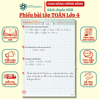 Sách - Phiếu bài tập cuối tuần môn Toán lớp 4 (dùng chung cho các bộ sgk hiện hành)