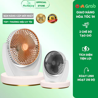 QUẠT TÍCH ĐIỆN ĐỂ BÀN MINI XOAY 210 ĐỘ PIN KHỦNG, CHẠY ÊM ÁI