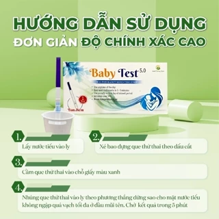 Que thử thai  ( tét thai ) Baby Test 5.0 Phát hiện thai sớm siêu nhạy Ánh Dương chính xác 99%