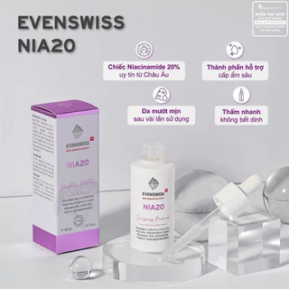 Serum giảm mụn mờ thâm niacinamide 20 Evenswiss