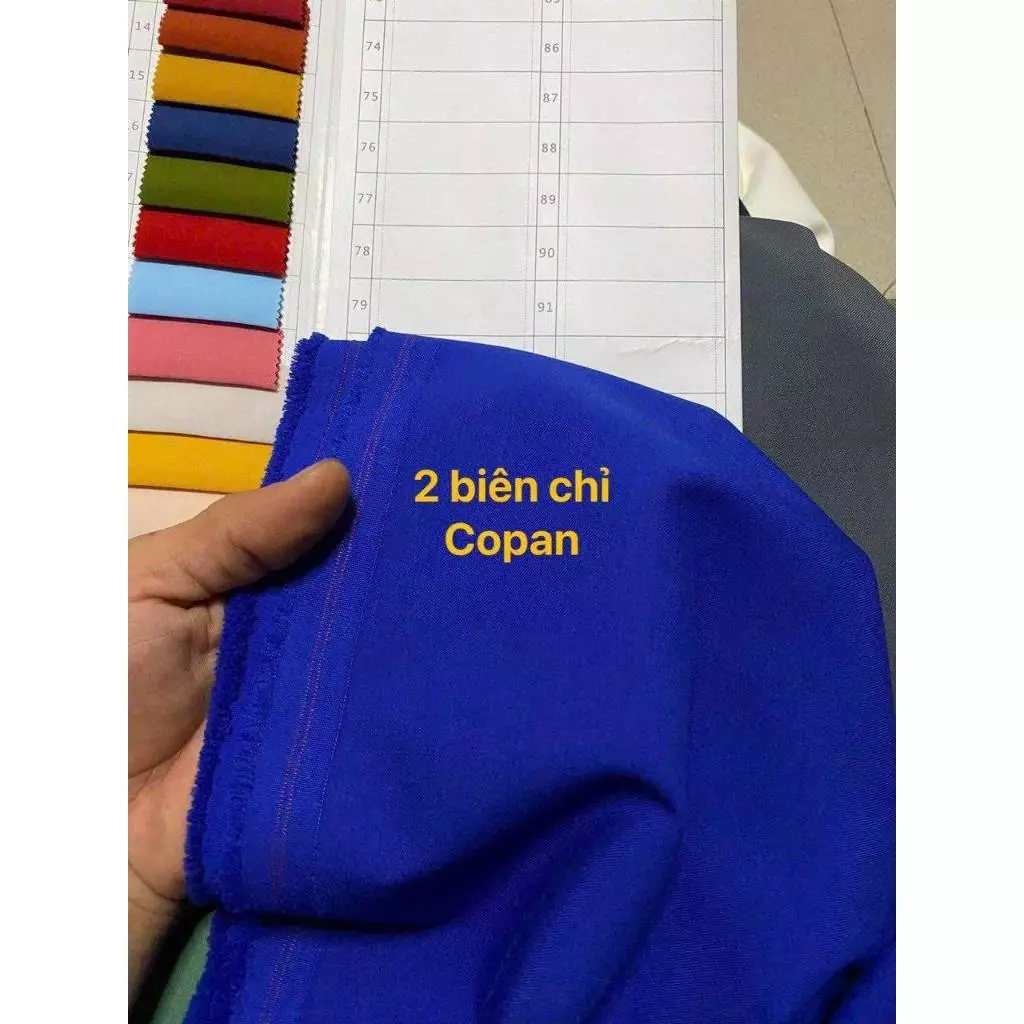 Vải cotton lạnh - 2 biên chỉ đỏ