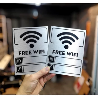 Biển wifi, bảng ghi pass wifi, password wifi, bảng thông tin wifi chất liệu nhôm phay xước