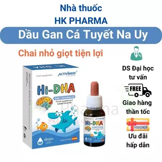 Dầu Gan Cá Tuyết Hi DHA - Chai Nhỏ Giọt 20ml