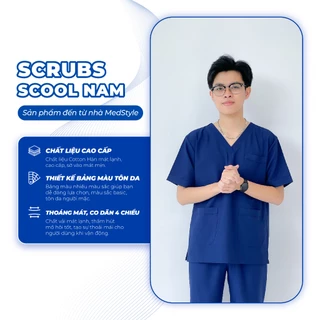 Bộ Scrubs nam MedStyle dành cho bác sĩ, điều dưỡng, phòng khám, thẩm mỹ